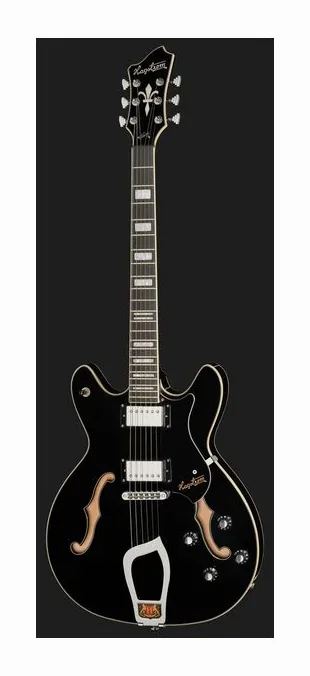 Hagstrom Viking Black, główka z kluczami i logo
