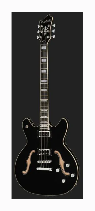 Hagstrom Viking Deluxe Baritone BK, główka z kluczami i logo