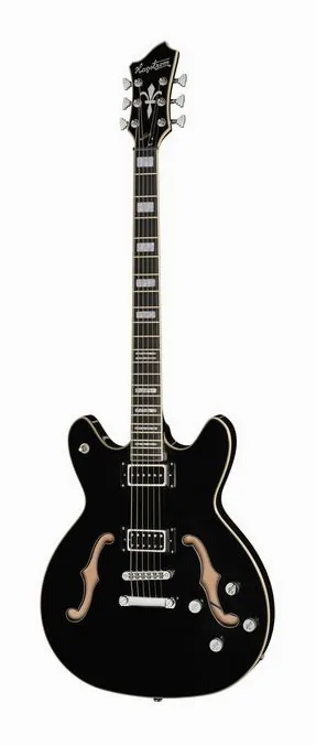 Hagstrom Viking Deluxe Baritone BK widziana od przodu