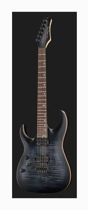 Harley Benton Amarok 6 LH BKNT Flame w/Case, tył korpusu