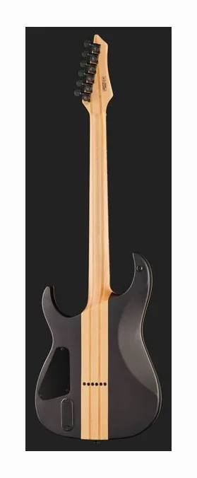 Harley Benton Amarok-6 BKNT Flame Bur w/Case, główka z kluczami i logo