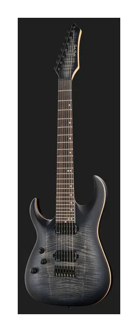 Harley Benton Amarok 7 LH BKNT Flame Burst, prog zerowy i pierwsze pozycje na gryfie