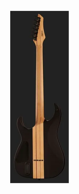 Harley Benton Amarok-BT BKNT Flame Bu w/Bag, korpus i lakier z bliska