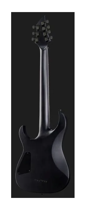 Harley Benton Baritone-7 SBK, główka z kluczami i logo