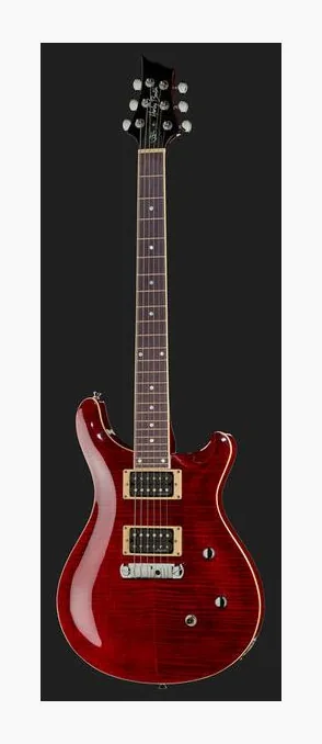 Harley Benton CST-24 Black Cherry Flame, korpus i lakier z bliska