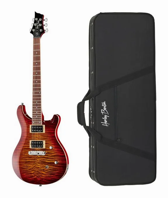 Harley Benton CST-24 Paradise Flame w/Case widziana od przodu