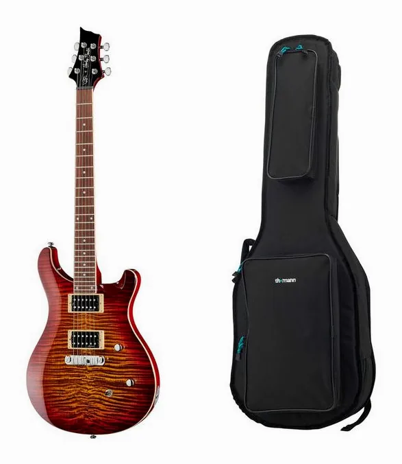 Harley Benton CST-24 Paradise Flame w/Bag widziana od przodu