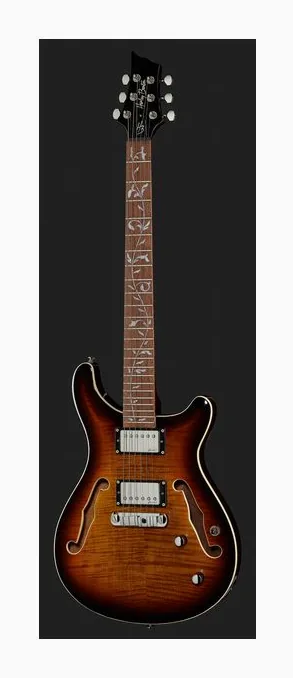 Harley Benton CST-24HB Tortoise Flame sfotografowana frontalnie