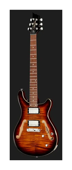 Harley Benton CST-24HB Tortoise Flame w/Bag, przełącznik przetworników i gniazdo wyjściowe