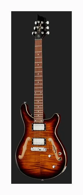 Harley Benton CST-24HB Tortoise Flame w/Case, profil boczny korpusu