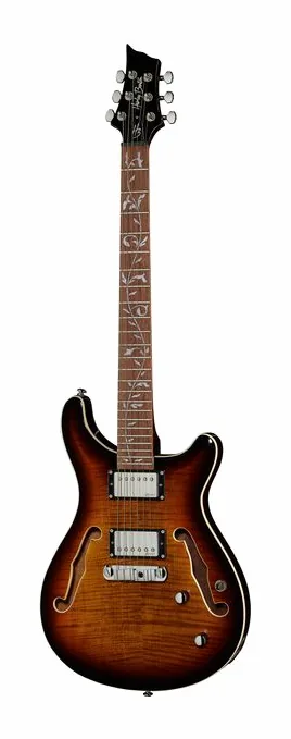 Harley Benton CST-24HB TOL Tobacco Flame z bliska od przodu