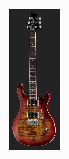 Harley Benton CST-24T Black Flame z bliska od przodu