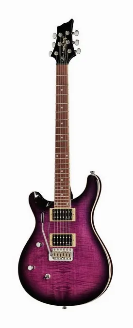 Harley Benton CST-24T LH Purple Burst sfotografowana frontalnie