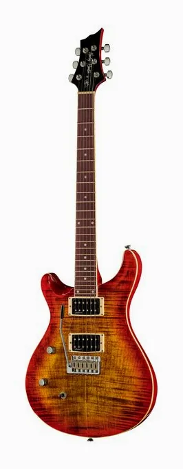 Harley Benton CST-24T LH Paradise Flame sfotografowana frontalnie