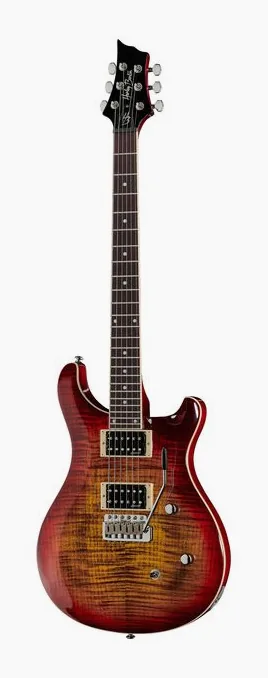 Harley Benton CST-24T Paradise Flame widziana od przodu