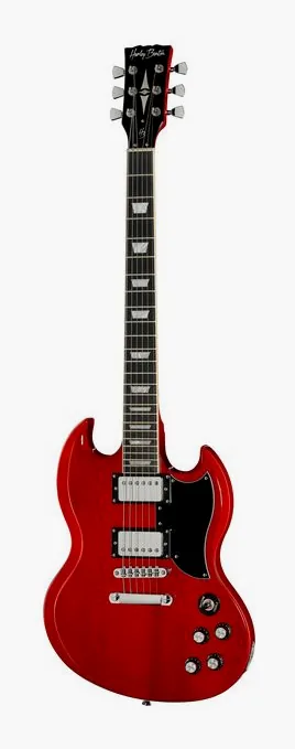 Harley Benton DC-580 CH Vintage Series sfotografowana frontalnie