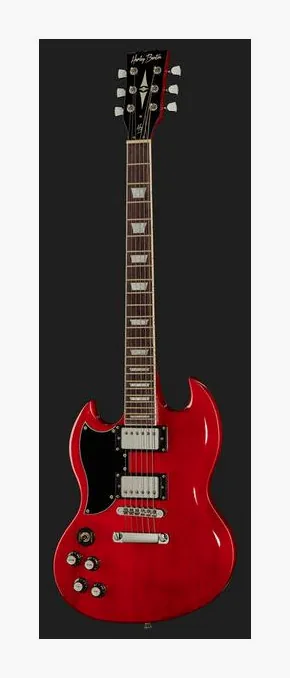Harley Benton DC-580LH CH Vintage Series, prog zerowy i pierwsze pozycje na gryfie