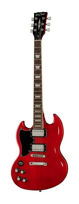Harley Benton DC-580LH CH Vintage Series sfotografowana frontalnie