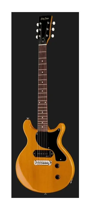 Harley Benton DC-Junior FAT TV Yellow, przełącznik przetworników i gniazdo wyjściowe