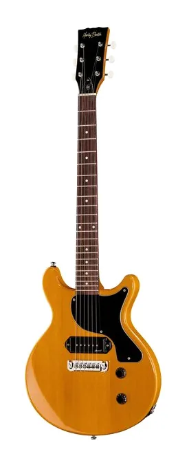 Harley Benton DC-Junior FAT TV Yellow widziana od przodu