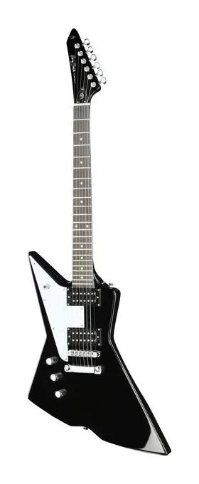 Harley Benton Extreme-76LH BK ujęta od przodu na neutralnym tle