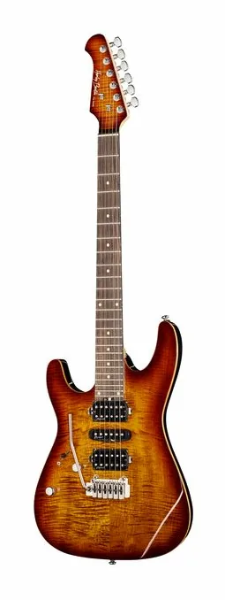 Harley Benton Fusion-III LH HSH EB FBB sfotografowana frontalnie