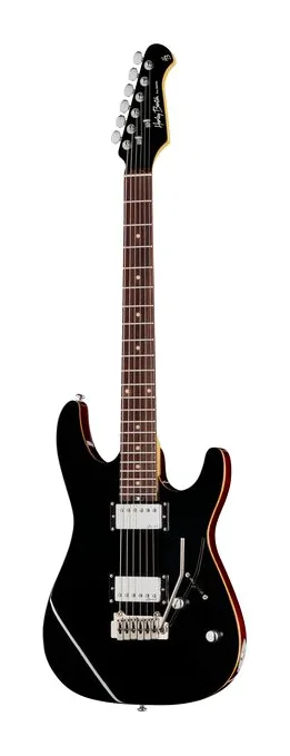Harley Benton Fusion-III HH EB BK z bliska od przodu