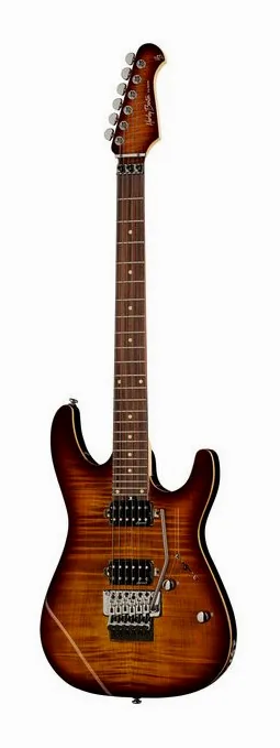 Harley Benton Fusion-III HH FR EB FBB z bliska od przodu