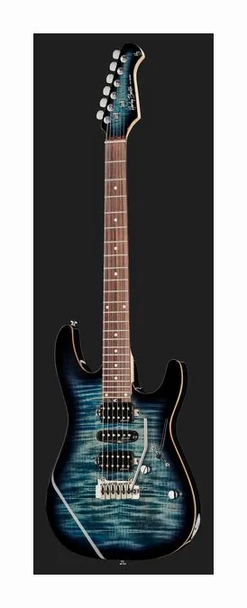 Harley Benton Fusion-III HSH EB FBLB, linie korpusu z góry