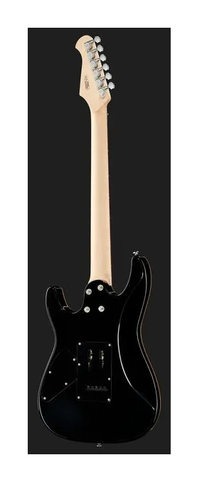 Harley Benton Fusion-III HSH EB FBLB, główka z kluczami i logo