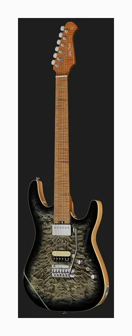 Harley Benton Fusion-IV HH MN QBKB, gryf i podstrunnica z boku
