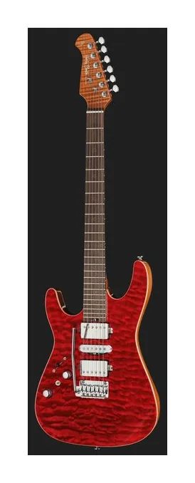 Harley Benton Fusion-IV HSH LH RW QRG, profil boczny korpusu