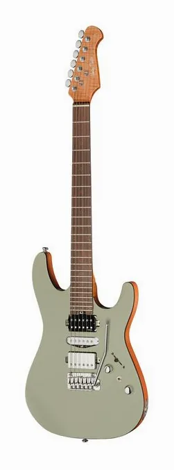 Harley Benton Fusion-IV HSH RW SGR z bliska od przodu