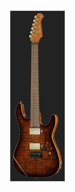 Harley Benton Fusion-IV HH RW FBB, korpus i lakier z bliska