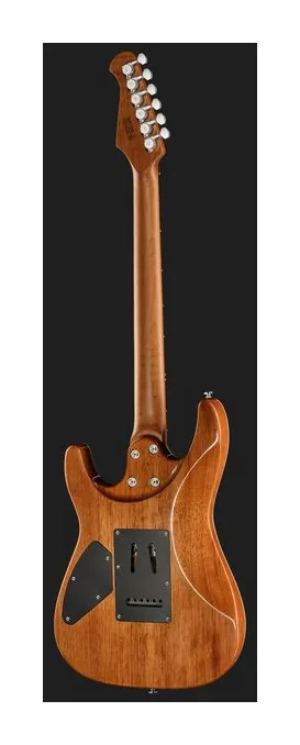 Harley Benton Fusion-IV HH RW QRG, korpus i lakier z bliska