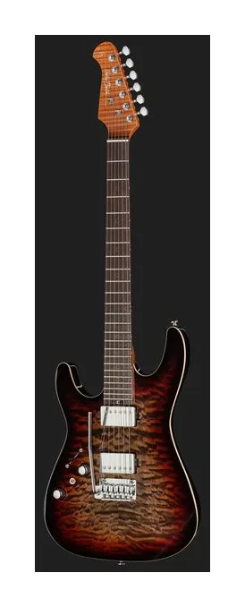 Harley Benton Fusion-IV HH LH RW QDG, przełącznik przetworników i gniazdo wyjściowe