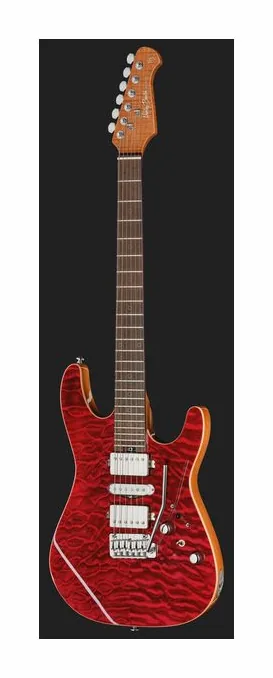 Harley Benton Fusion-IV HSH RW QRG, przełącznik przetworników i gniazdo wyjściowe