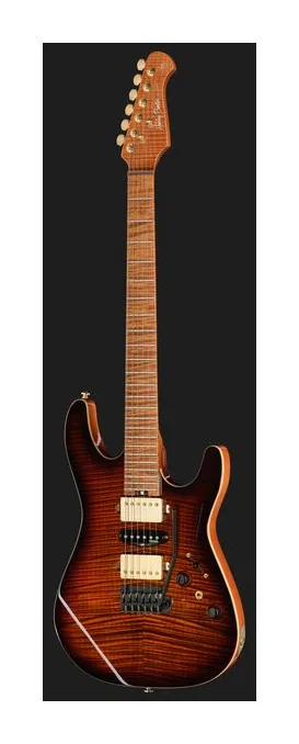 Harley Benton Fusion-IV HSH MN FBB, przełącznik przetworników i gniazdo wyjściowe
