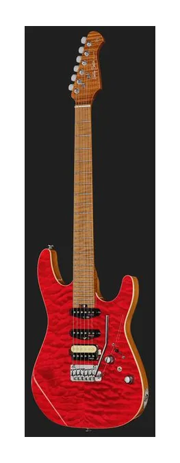 Harley Benton Fusion-IV HSS MN QRG, przełącznik przetworników i gniazdo wyjściowe