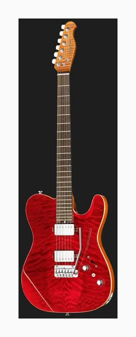 Harley Benton Fusion-T II HH RW QRB, profil boczny korpusu