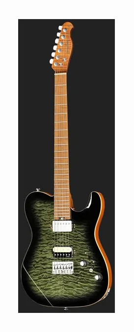 Harley Benton Fusion-T II HH MN HT QBKB, tył korpusu