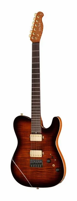 Harley Benton Fusion-T II HH RW HT FBB z bliska od przodu