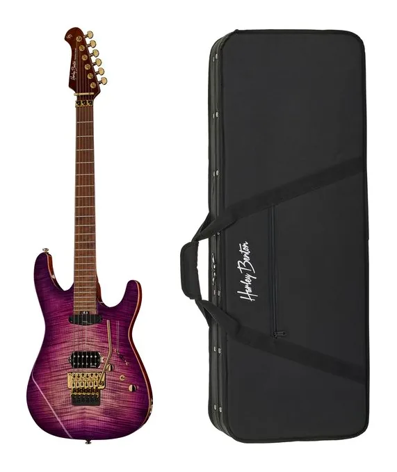 Harley Benton Guitar MAX Fusion Signa w/Case sfotografowana frontalnie