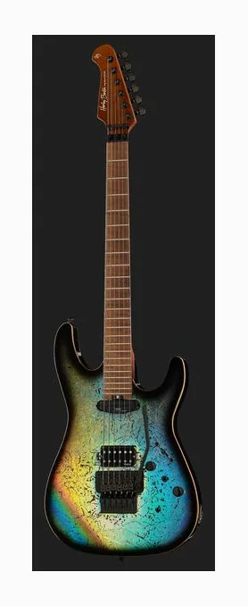 Harley Benton Guitar MAX Fusion HO w/Case, gryf i podstrunnica z boku