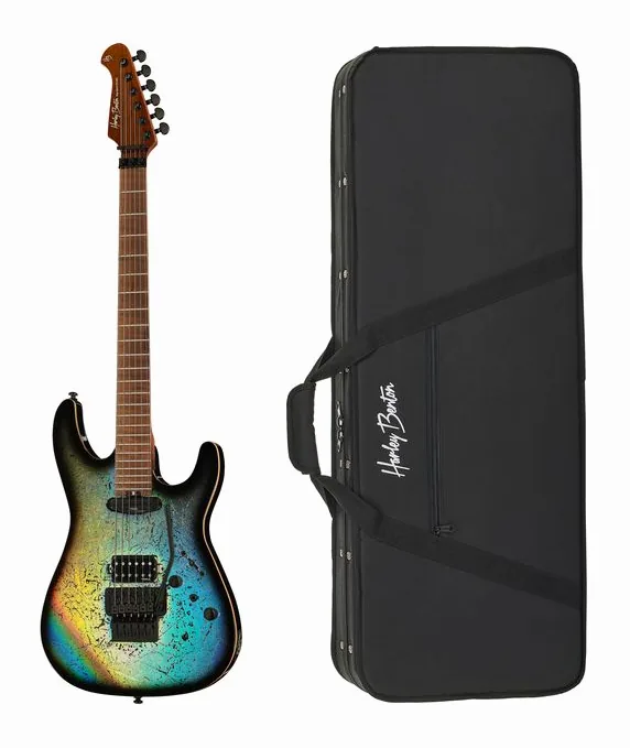 Harley Benton Guitar MAX Fusion HO w/Case sfotografowana frontalnie