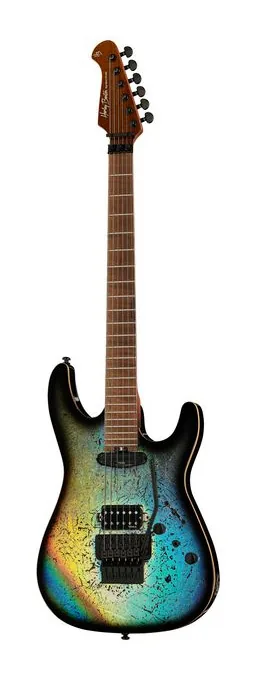 Harley Benton Guitar MAX Fusion Signature HO ujęta od przodu na neutralnym tle