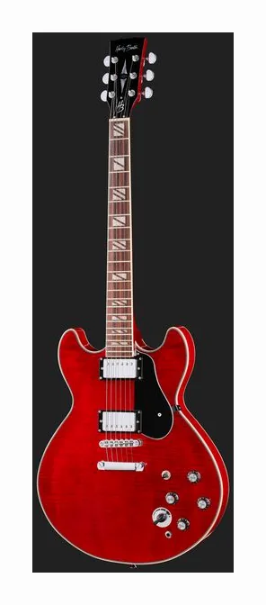 Harley Benton HB-35Plus Rotary TCH, główka z kluczami i logo
