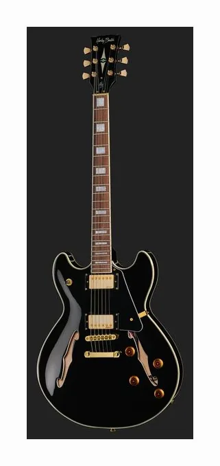 Harley Benton HB-35Plus Lemon widziana od przodu