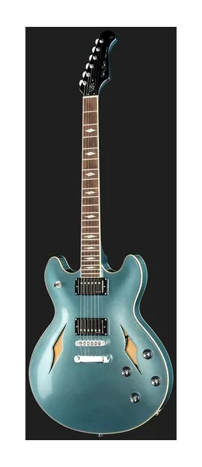 Harley Benton HB-35TL Tesla Golden Mist z bliska od przodu