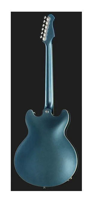 Harley Benton HB-35TL Tesla LH Pelham Blue, główka z kluczami i logo